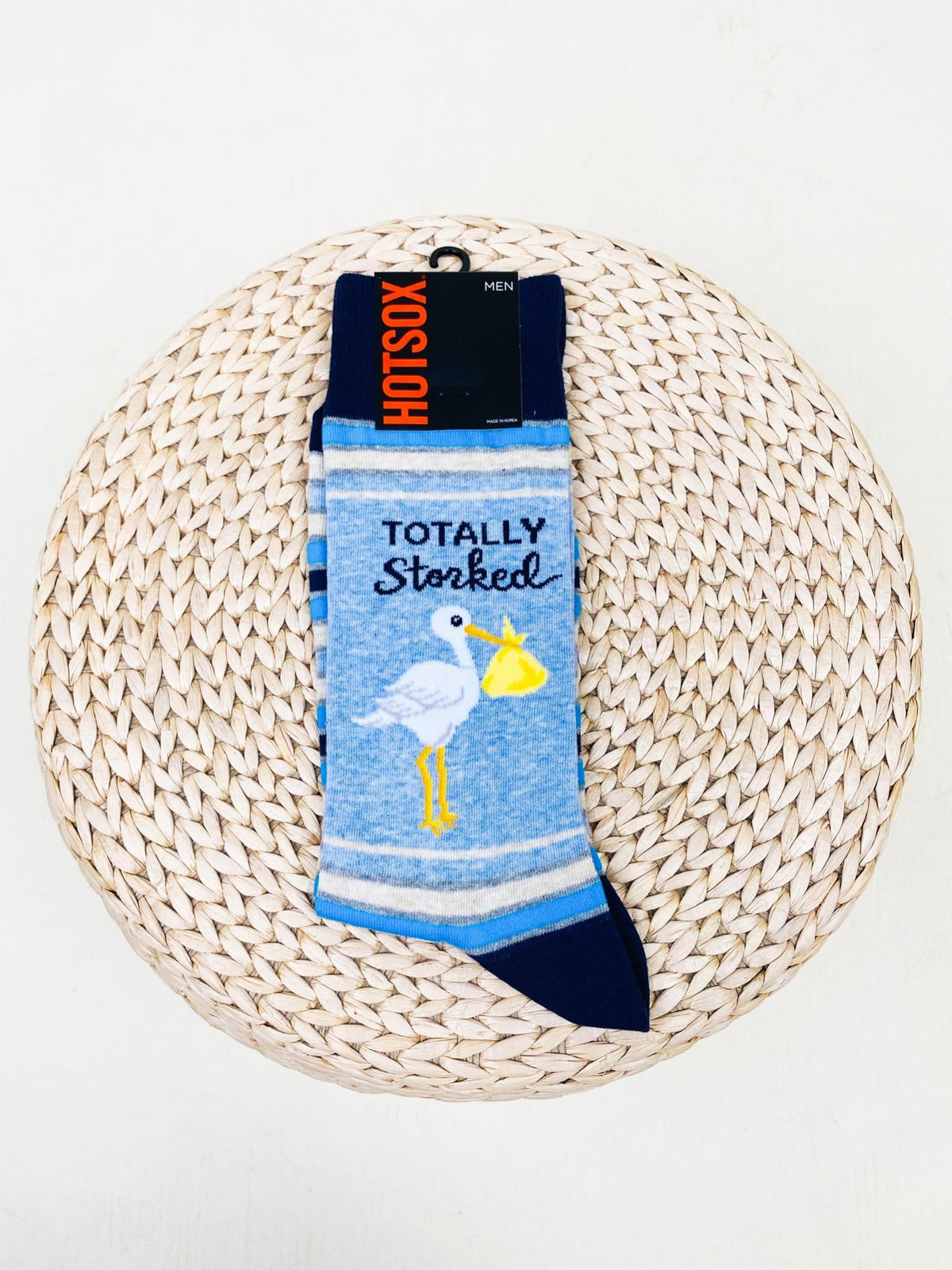 HotSox men's totally storked socks navy - Trendy Socks at Lush Fashion Lounge Boutique in Oklahoma City