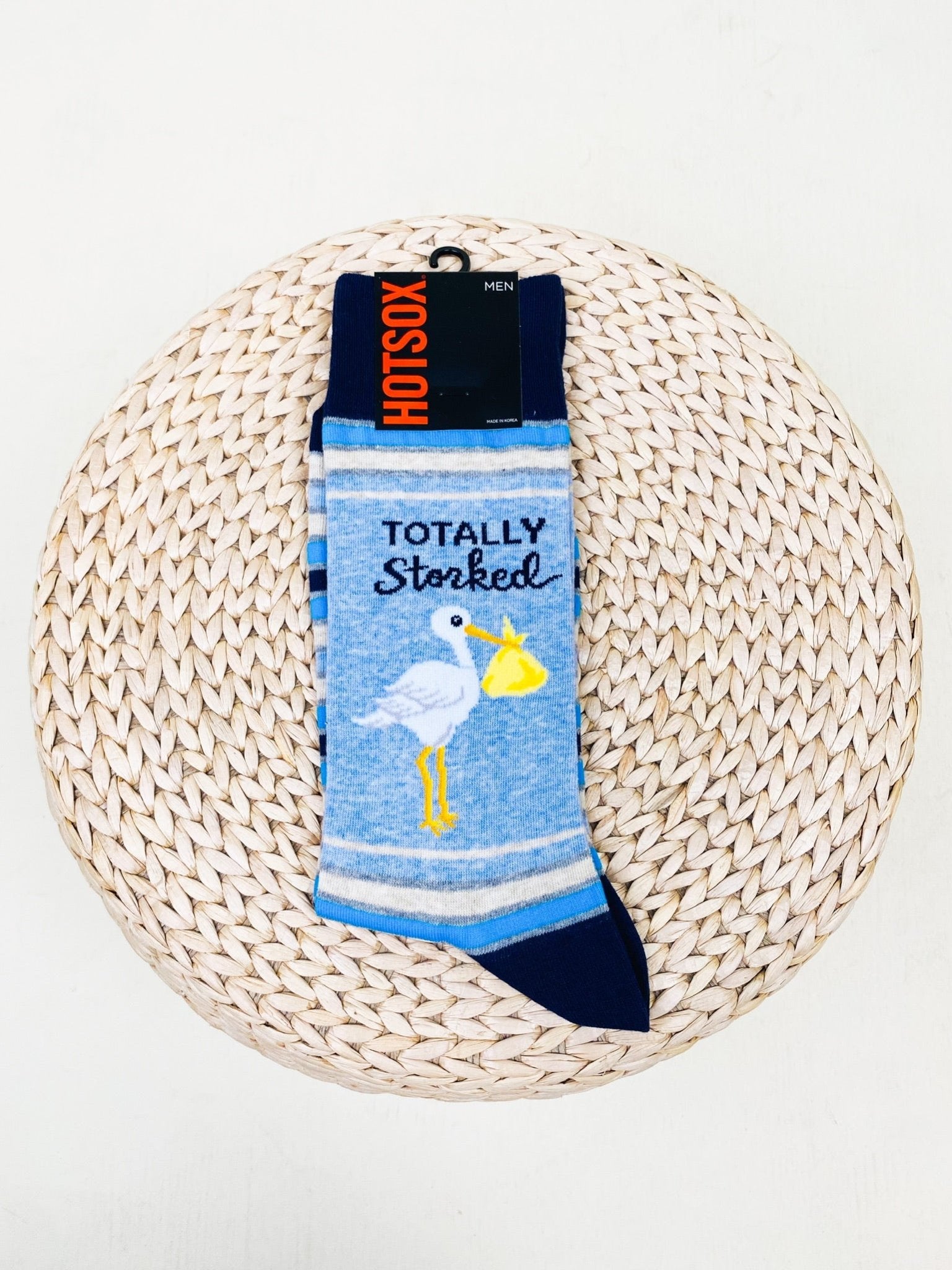 HotSox men's totally storked socks navy - Trendy Socks at Lush Fashion Lounge Boutique in Oklahoma City