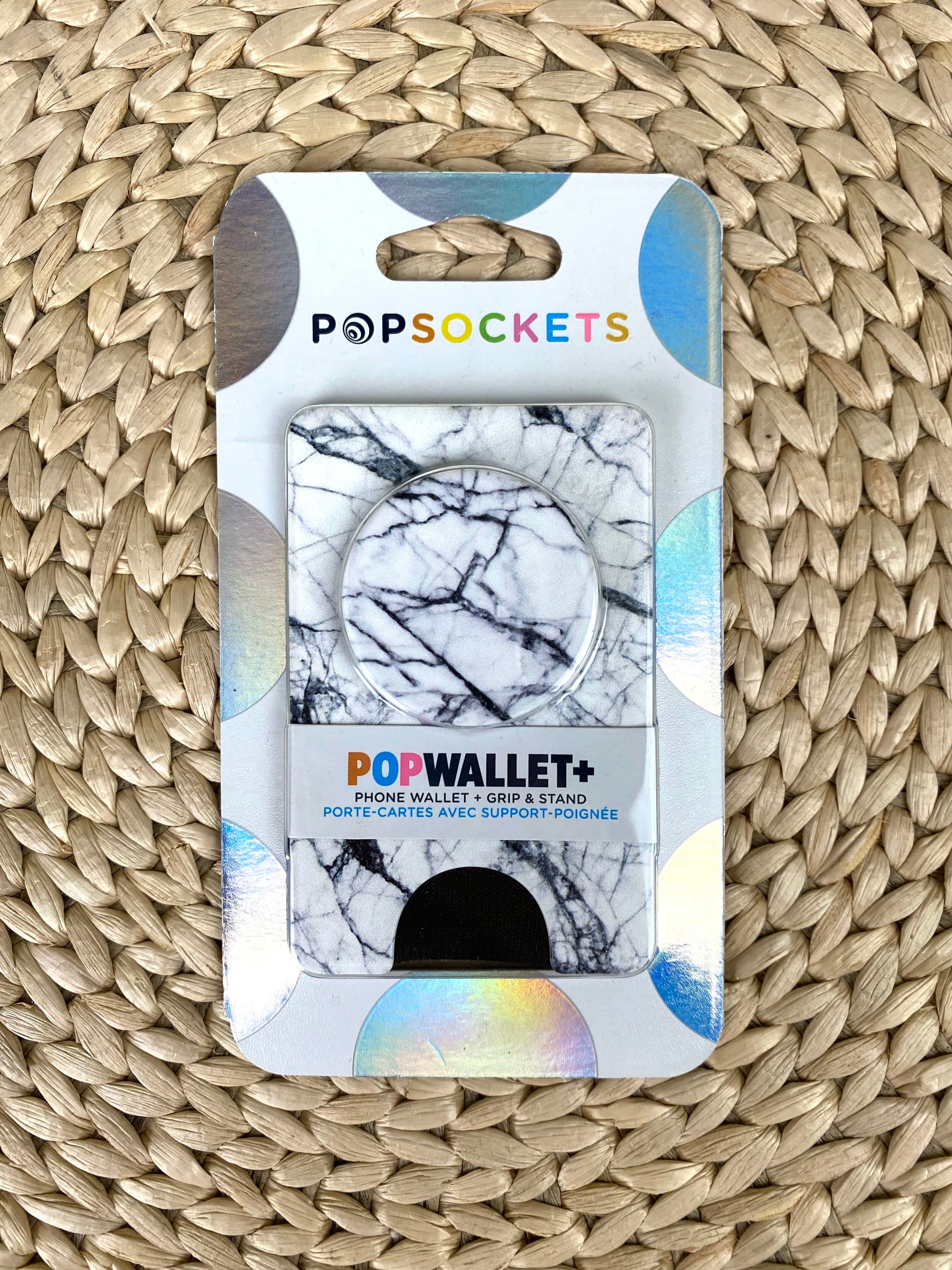 PopSockets white marble PopWallet - Cute Pop Socket - Trendy PopSockets at Lush Fashion Lounge Boutique in Oklahoma City
